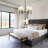 6 - Light Dimmable Classic / Traditional Chandelier with Fabric Shades-1751067663