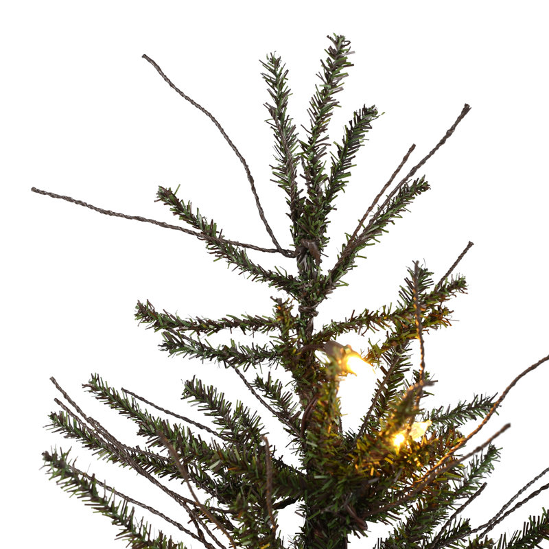 Vienna Twig 5' Lighted Artificial Pine Christmas Tree