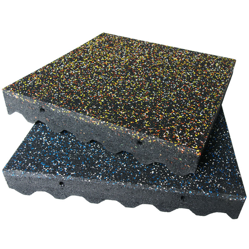 Carreaux de terrain de jeu en caoutchouc 3 po Eco-Safety