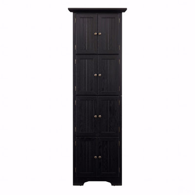 Tall Storage Cabinet With 8 Doors For Bathroom,Living Room,And Kitchen