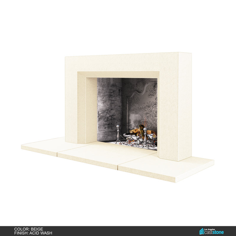 Miami Fireplace Surround, Acid Wash Beige