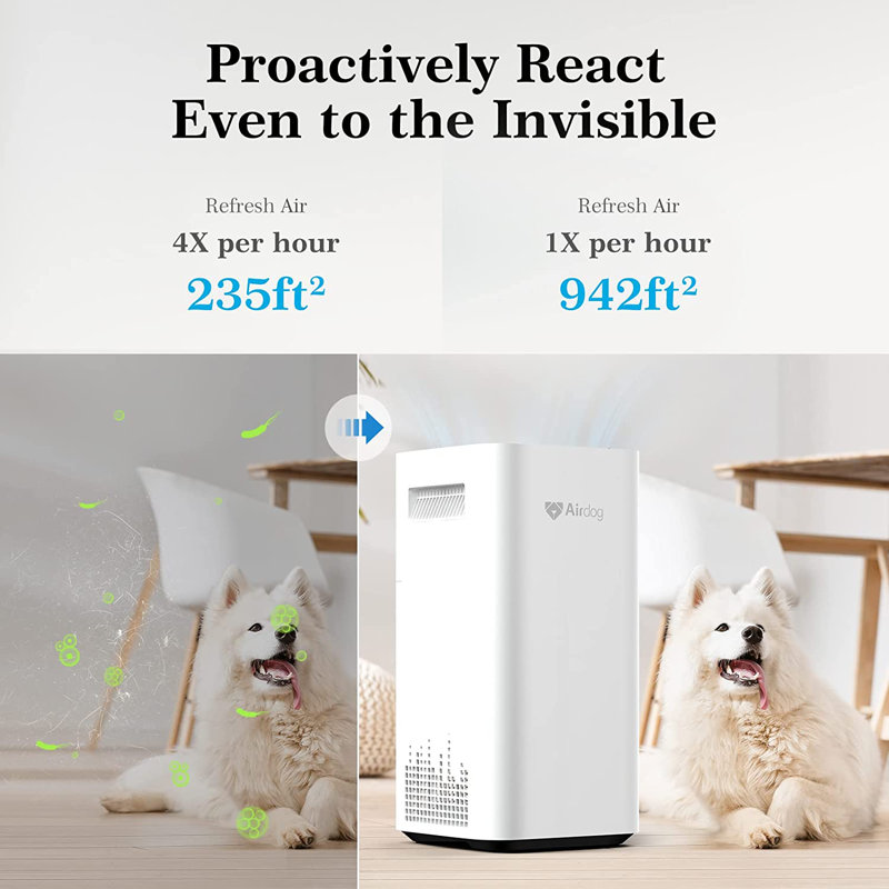 Airdog X3 White Graphene Home Air Purifier with Washable Filter
