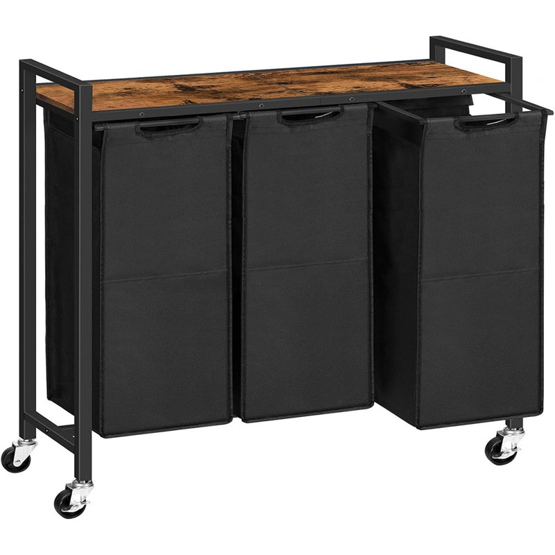 Laundry Sorter 3 Section, Laundry Hamper With Wheels, 3 ×...