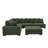 Large Seating Corduroy Modular Sleeper Sectional-1173673351