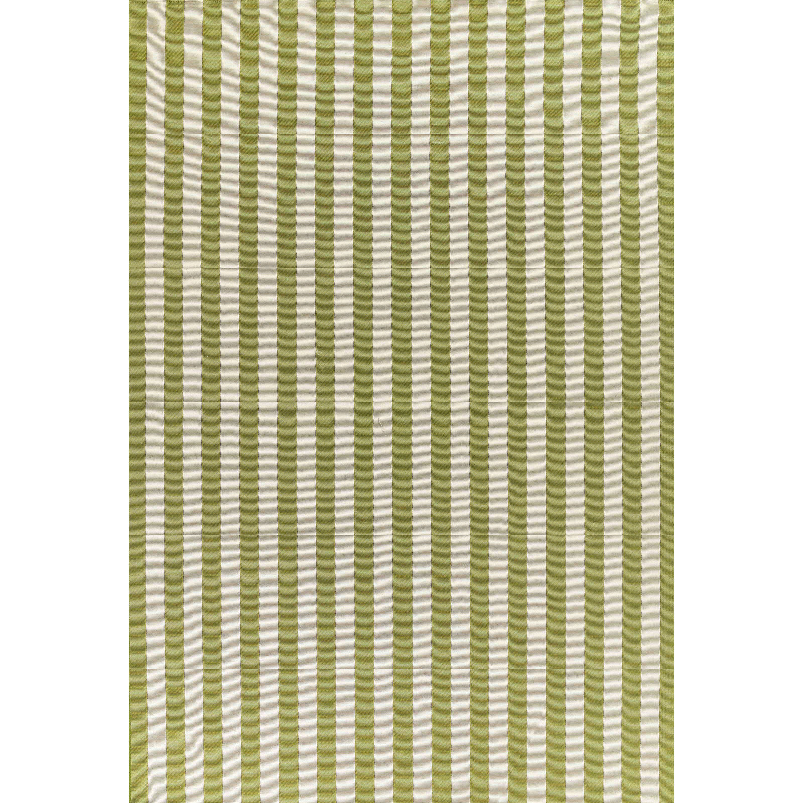 Holloway Green Striped Outdoor Rug, 5'3" X 7'6"