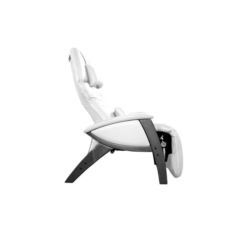 Snowfall White Contemporary Massage Recliner in Faux Leather