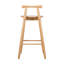 Ensemble de 2 tabourets de bar 29 po en bois massif avec dossier et repose-pieds 29 po-129757408