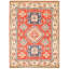 Tapis unique en laine noué à la main de style Gazni rouge / or des années 2010 de 5 pi 2 po x 7 pi Qaiden