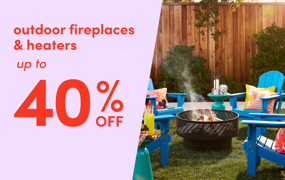 outdoor fireplaces & heaters clearance