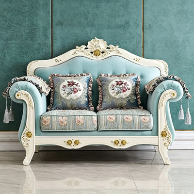 European style light luxury fabric sofa.