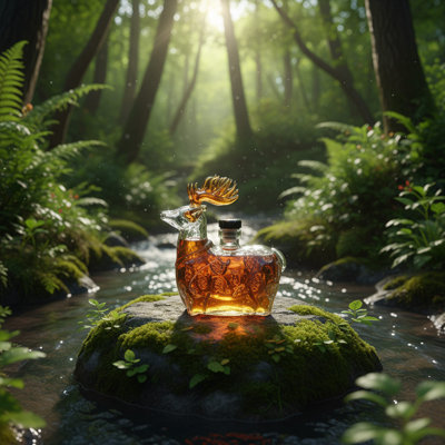 Bouteille d'eau en forme de faune Bouteille de whisky drôle Décanteur de whisky Cadeaux pour les hommes Mari Unique verres à whisky gravés Décoration de bar pour les amateurs de whisky