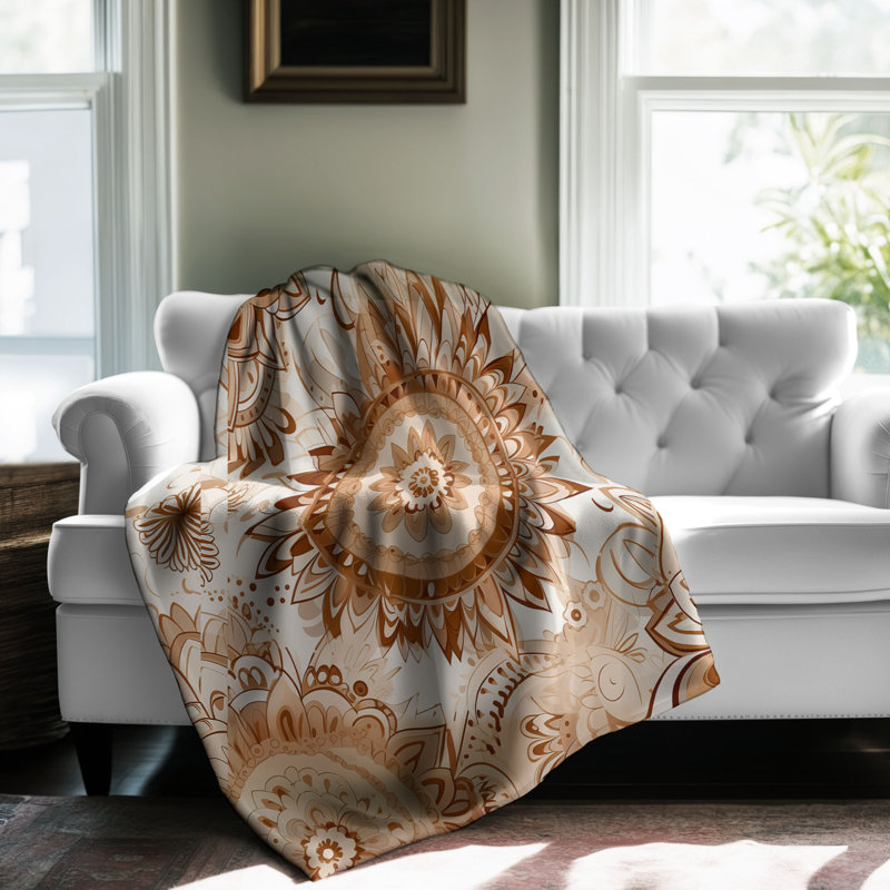 Décoratif Boho - 1 pièce Sherpa Premium, Lit simple