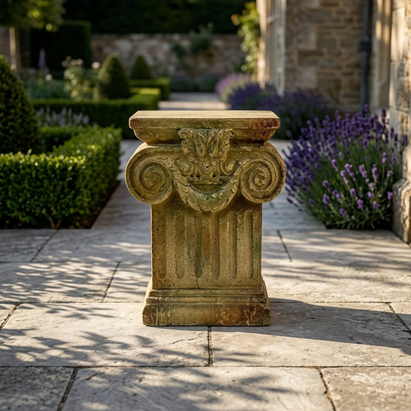 Piédestal décoratif romain pour plantes et fleurs d'extérieur