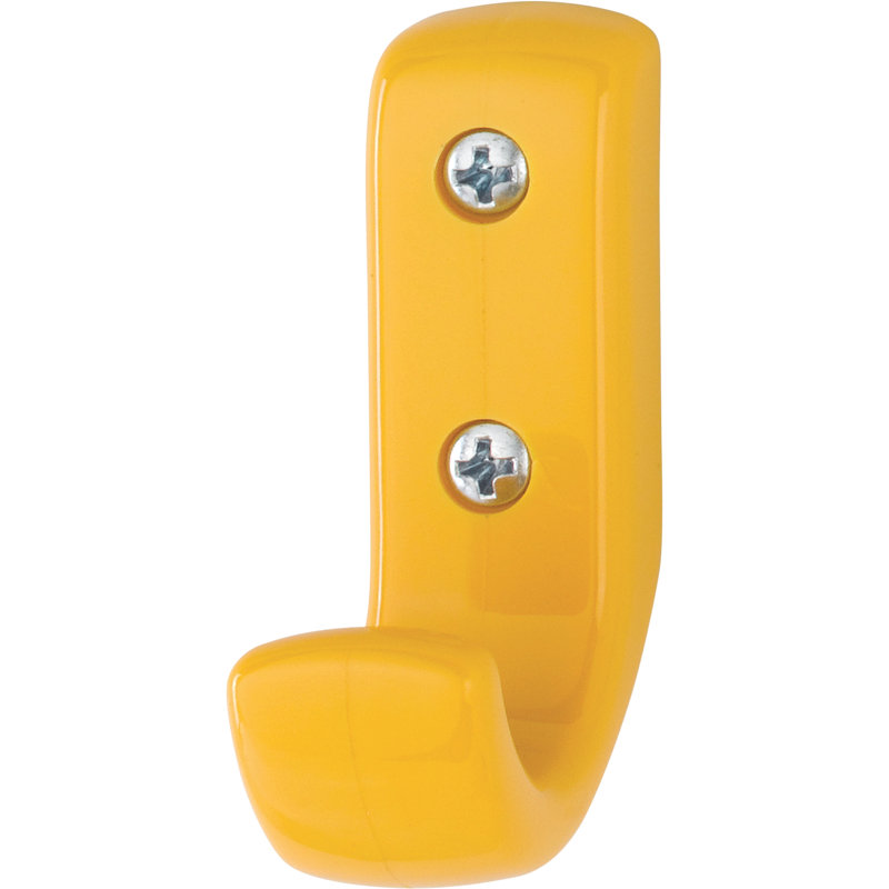 Hydron Plastic Wall Wall Hook, Golden Yellow