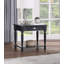 Table de bout Classic Design Finition noire avec tiroir et tablette inférieure