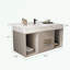Meuble-lavabo avec lavabo en céramique, 2 tiroirs et 2 espaces de rangement-1895846158