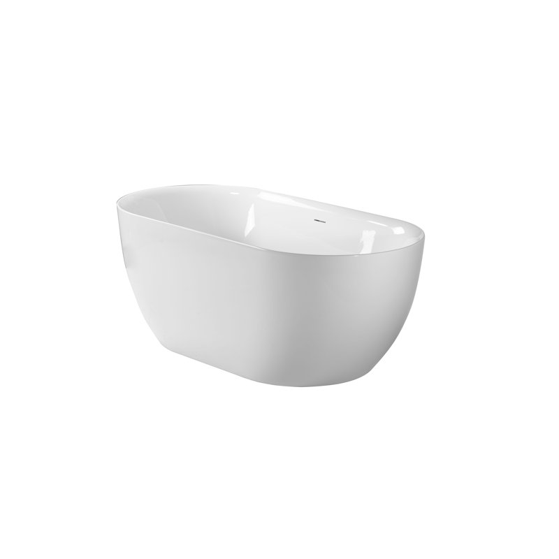 Malone 59 po Baignoire autoportante au fini blanc brillant, Blanc