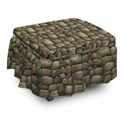 Box Cushion Ottoman Slipcover