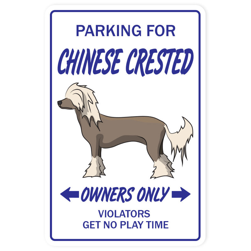 Enseigne de chien chinois à crête