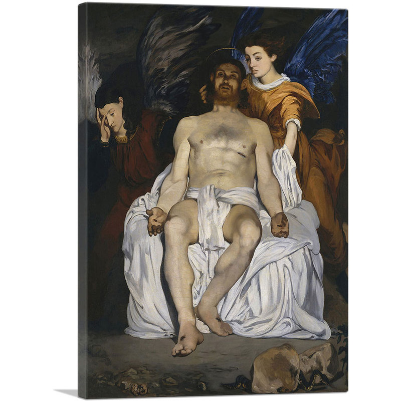 " The Dead Christ With Angels 1864 " by Edouard Manet, 26" H x 18"W x 1.5" D