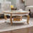 Round Coffee Table with Open Storage