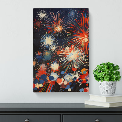 Fireworks Dadaism - Wrapped Canvas