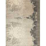 Patina Abstract Area Rug in Silver/Ice Blue/Charcoal/Taupe