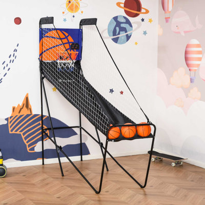 Basketball Hoop Arcade Game With Electronic Score Board For 1 To 2 Players