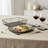 2-Pack Rectangular Iron Trays, Black Metal Serving Or Decorative Display Trays, Dining Table Or Fireplace Mantel Decor