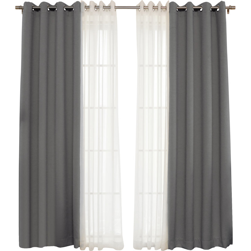 Granados Sheer Curtain, Dark Gray