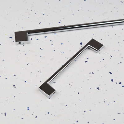 Polished Chrome Slim Square D-Bar Handles