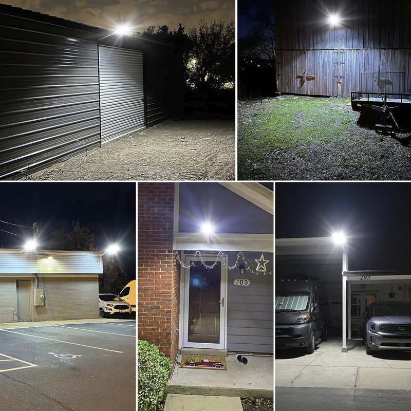 Solar Lights Outdoor, Ip66 Waterproof Street Lights Outdoor, 6500k Dusk To Dawn Solar Security Flood Lights Motion Sensor With Remote Control For Yard, Entryway Garage