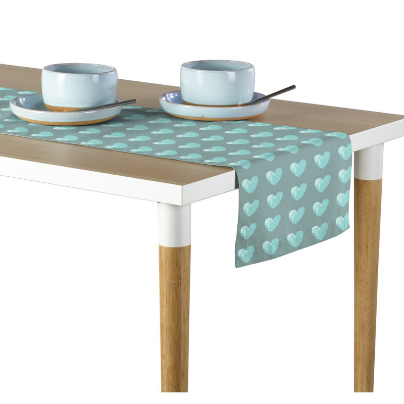 Mccants Hearts Table Runner, 108" L x 14" W