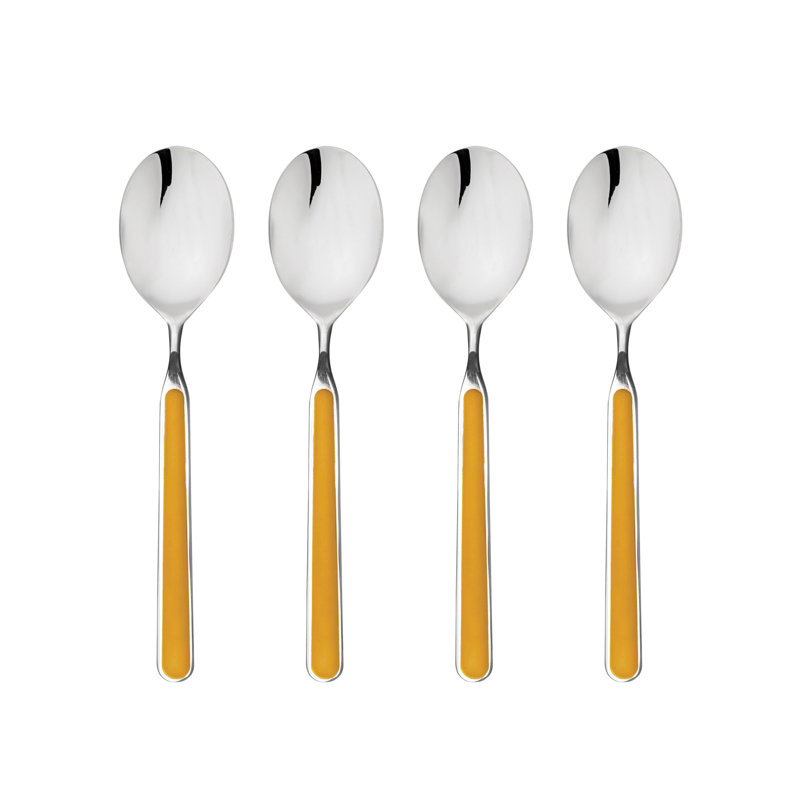 4 Pcs American Spoons Fant. Turtle-Dove, Mustard