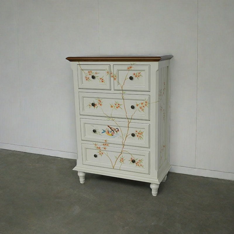 Bedroom storage painted drawer accent chest