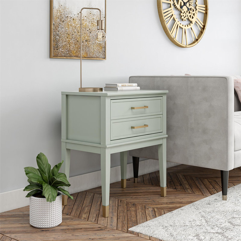 1 Drawer End Table, Green