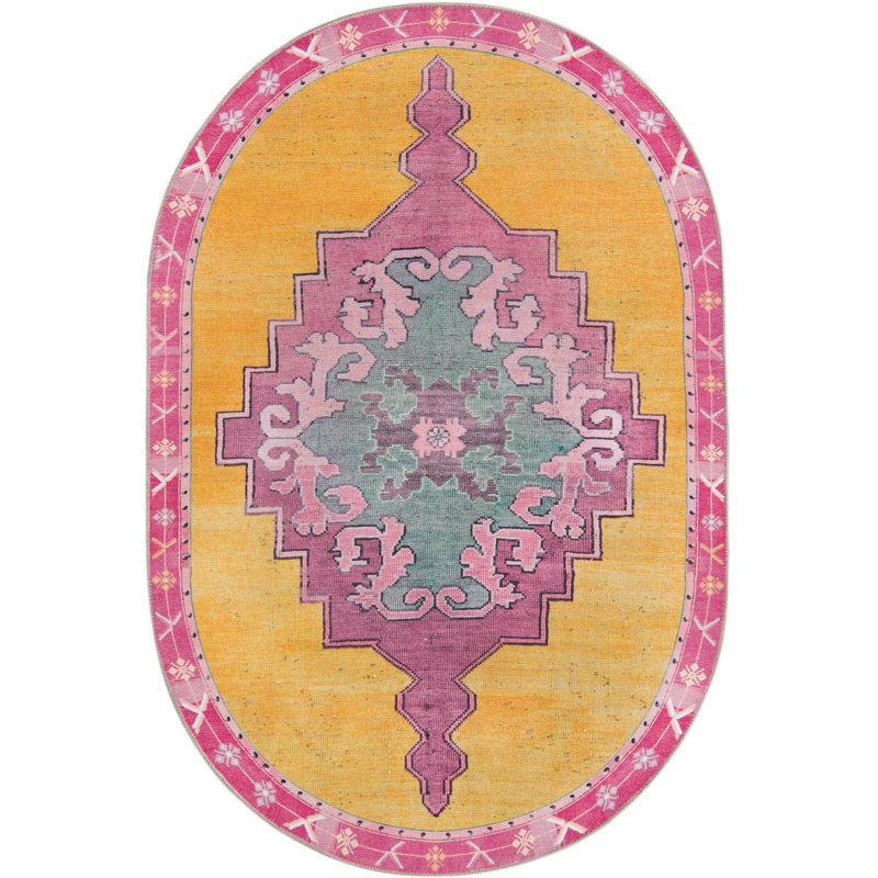 Oppie Oriental Indoor Rug, Oval 4' x 6'