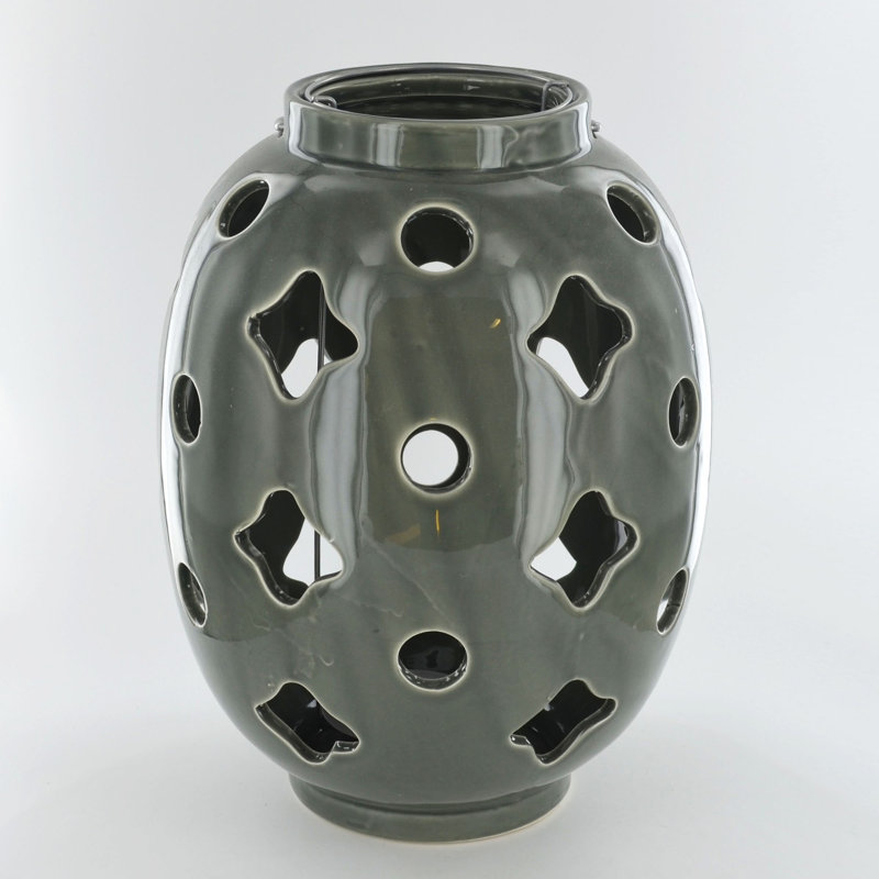 Concrete / Cement Fireplace Lantern, Grey