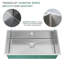 Évier de cuisine encastrable avec filtre à panier L 35 po x l 19 po Diamond Super