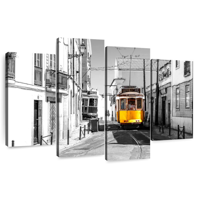 Mehar Pop Lisbon Yellow Tram, 27" H x 43" W