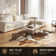 Angelou 6' X 7' Brown and White Genuine Cowhide Area Rug