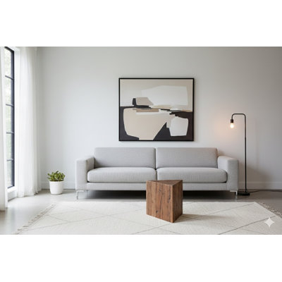 Table d'appoint triangulaire en bois naturel