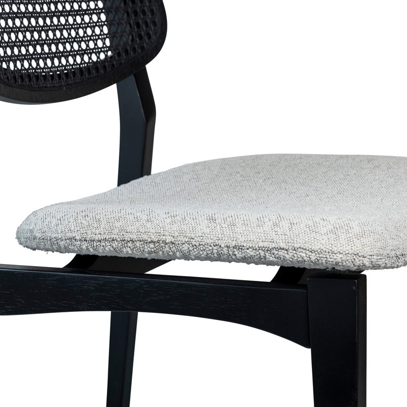 Chaise Adalay Cane, Glacis artisanal / cadre Ebano