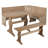 Padstow 5 - Person Pine Solid Wood Breakfast Nook Dining Set with Hidden Storage-1802880067
