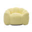 Fauteuil à billes jaune en fausse fourrure