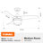 Homedream 42'' Ceiling Fan with LED Lights-1231769035