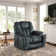 40.55''Wide Modern  Microfiber Heated Massage Manual Recliner With Hidden Cup Holders  and Side Pocket