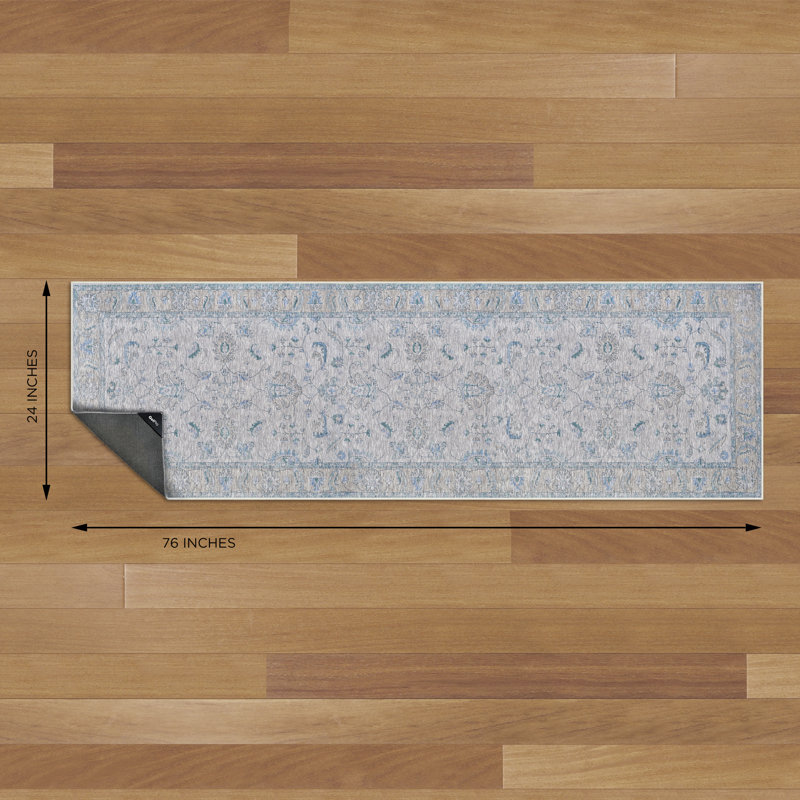 Tapis bleu Jahai, Tapis de couloir 2 pi x 6 pi 3 po