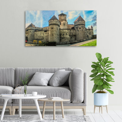 Castle In Switzerland - No Frame Print on Canvas