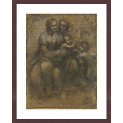 The Virgin and Child with Saint Anne and Saint John the Baptist by Leonardo da Vinci -Framed Giclee Print